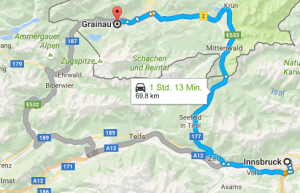 Driving directions from Innsbruck